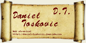 Daniel Tošković vizit kartica